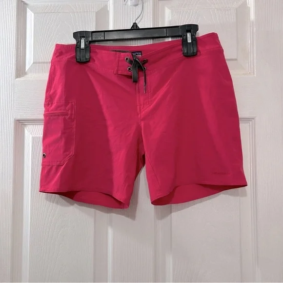 Patagonia Shorts Women's Pink Hip Pocket Front Tie & Snap Size 6 - Picture 1 of 8